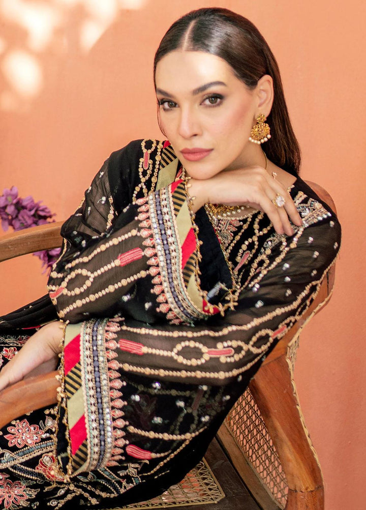 Peyam By Shamrock Premium Embroidered Chiffon Suits Unstitched 3 Piece SRK23P SFD-0093 Leila - Formal Collection