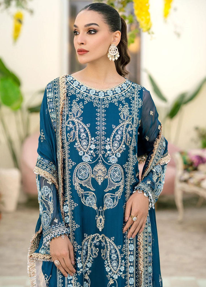 Peyam By Shamrock Premium Embroidered Chiffon Suits Unstitched 3 Piece SRK23P SFD-0095 Safa - Formal Collection