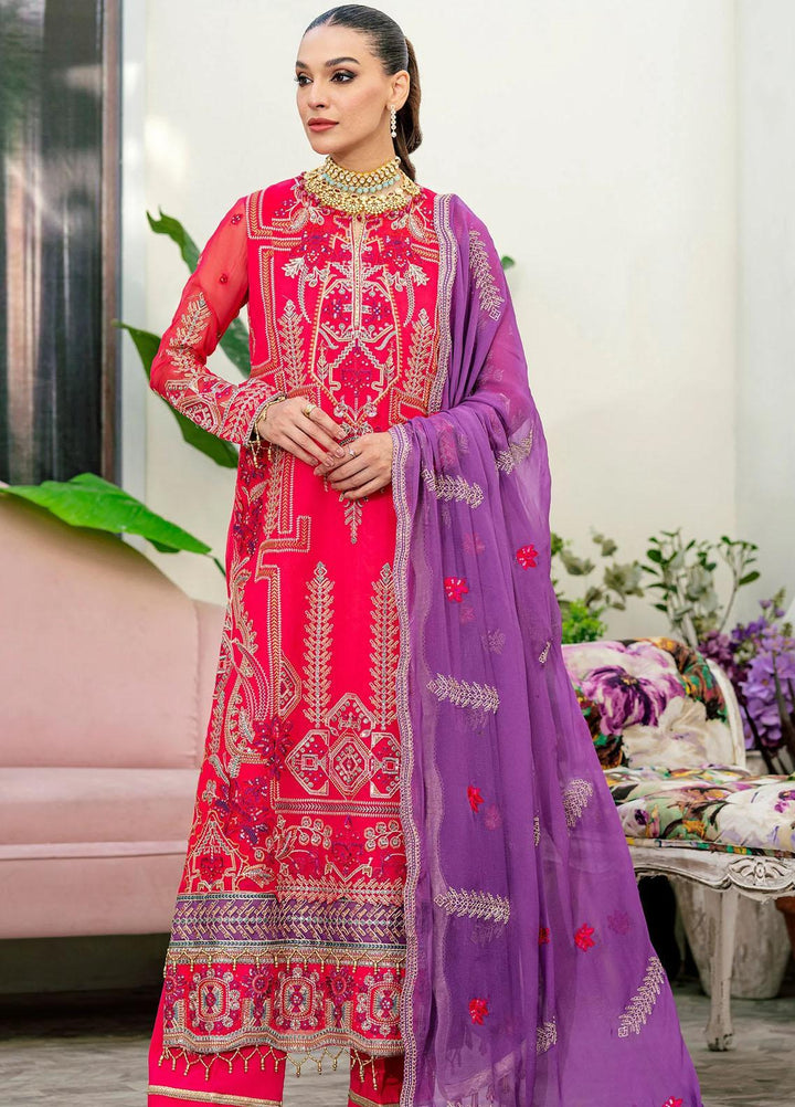 Peyam By Shamrock Premium Embroidered Chiffon Suits Unstitched 3 Piece SRK23P SFD-0097 Hajar - Formal Collection