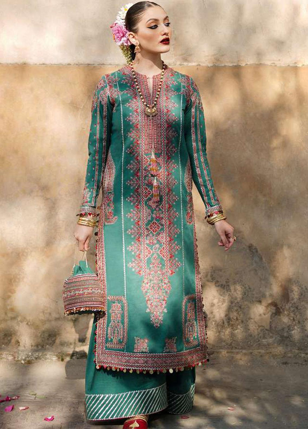 Phoolan Devi by Hussain Rehar Embroidered  Suits Unstitched 3 Piece HRR22PD Gulsan - Winter Collection