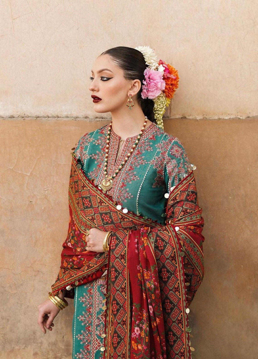 Phoolan Devi by Hussain Rehar Embroidered  Suits Unstitched 3 Piece HRR22PD Gulsan - Winter Collection
