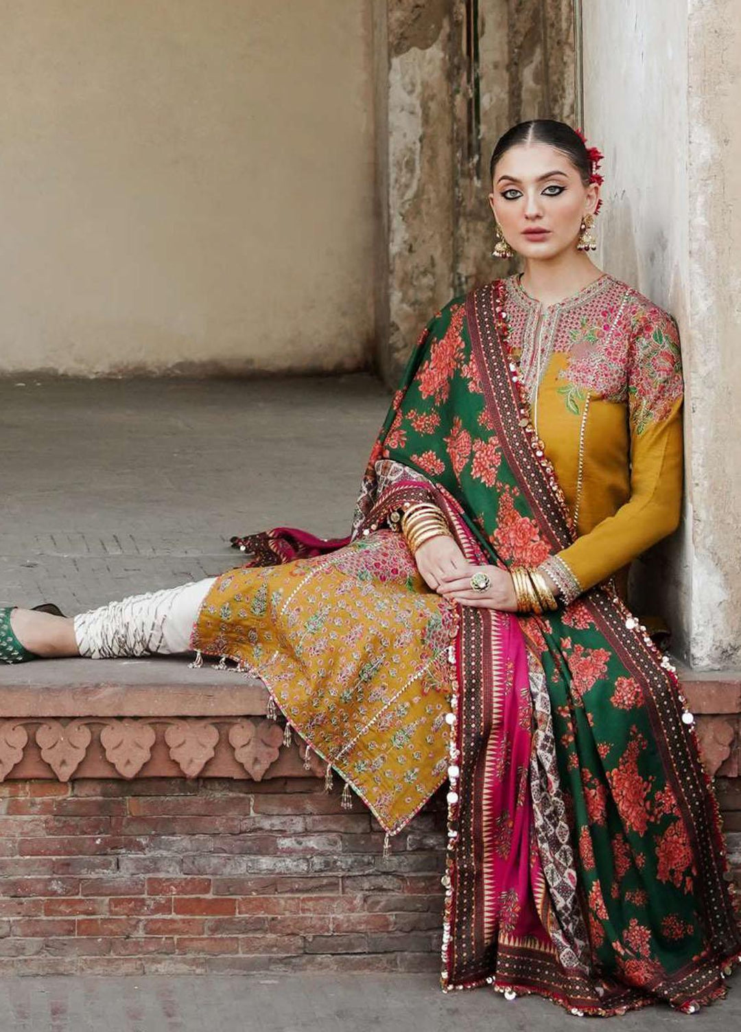 Phoolan Devi by Hussain Rehar Embroidered  Suits Unstitched 3 Piece HRR22PD Hana - Winter Collection