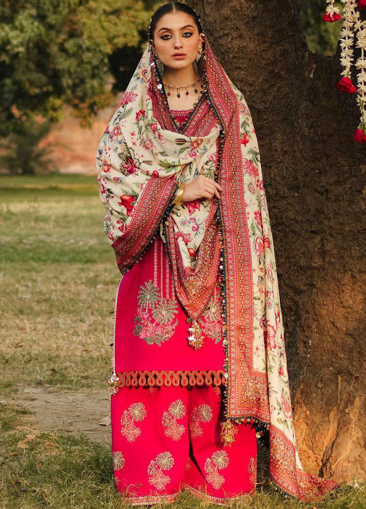Phoolan Devi by Hussain Rehar Embroidered  Suits Unstitched 3 Piece HRR22PD Kamelia - Winter Collection