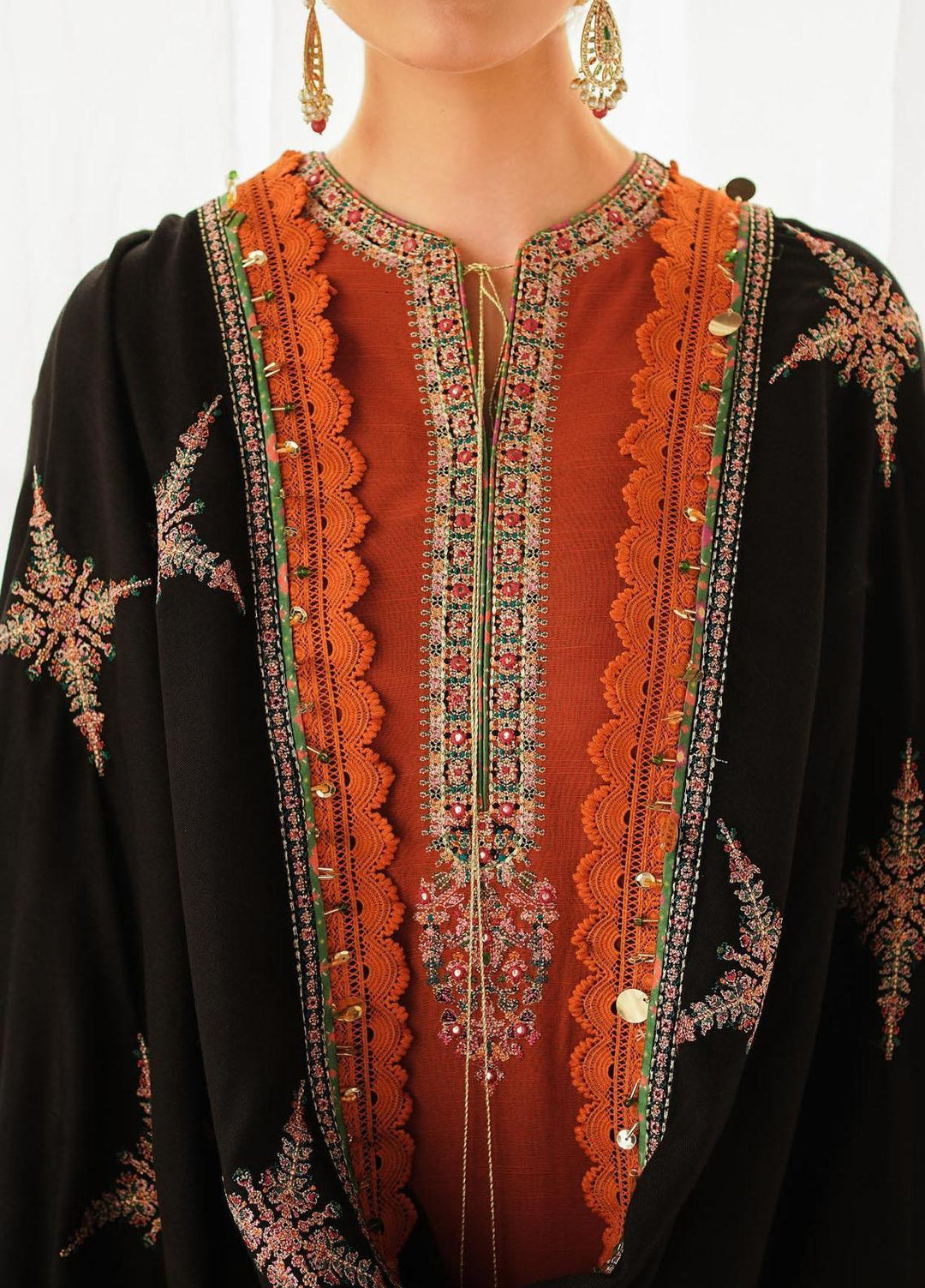 Phoolan Devi by Hussain Rehar Embroidered  Suits Unstitched 3 Piece HRR22PD Ladaan - Winter Collection