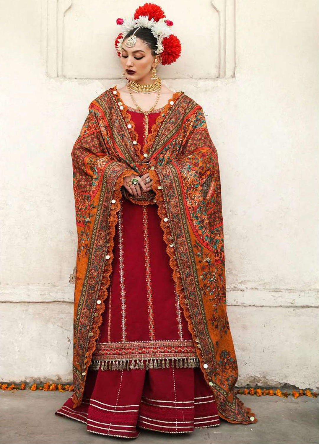 Phoolan Devi by Hussain Rehar Embroidered  Suits Unstitched 3 Piece HRR22PD Laleh - Winter Collection