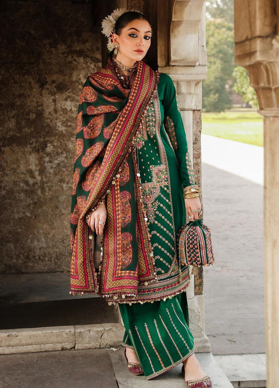 Phoolan Devi by Hussain Rehar Embroidered  Suits Unstitched 3 Piece HRR22PD Lamisa - Winter Collection