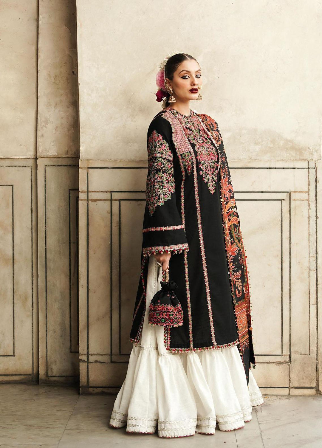 Phoolan Devi by Hussain Rehar Embroidered  Suits Unstitched 3 Piece HRR22PD Yass - Winter Collection