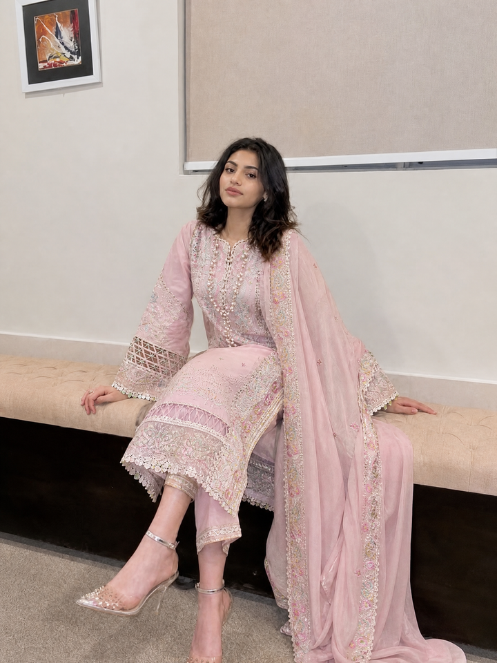 Ariya by Kanwal Malik Unstitched Embroidered Luxury Lawn 3 Piece Suit KM26UA D-2 VIVIAN - Summer Collection
