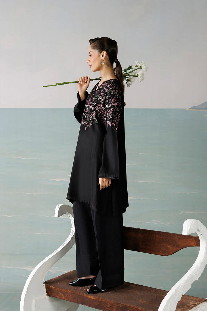 Miras by Daria Unstitched Embroidered Leather Peach 3 Piece Suit DN26UML DA-134 - Fextive Collection