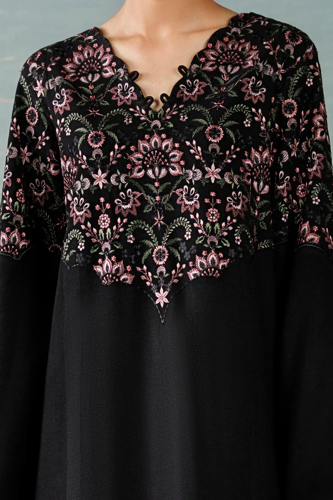 Miras by Daria Unstitched Embroidered Leather Peach 3 Piece Suit DN26UML DA-134 - Fextive Collection