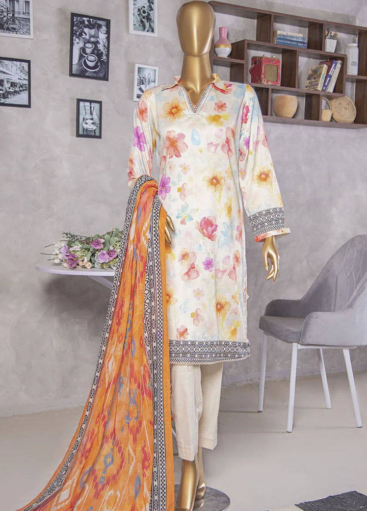 Platinuim Print by HZ Textiles Digital Printed Lawn Suits Unstitched 3 Piece HZ25PDP PPC-407 - Summer Collection