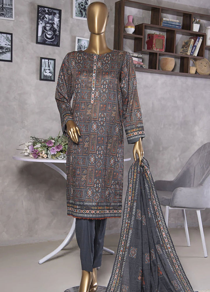 Platinuim Print by HZ Textiles Digital Printed Lawn Suits Unstitched 3 Piece HZ25PDP PPC-408 - Summer Collection