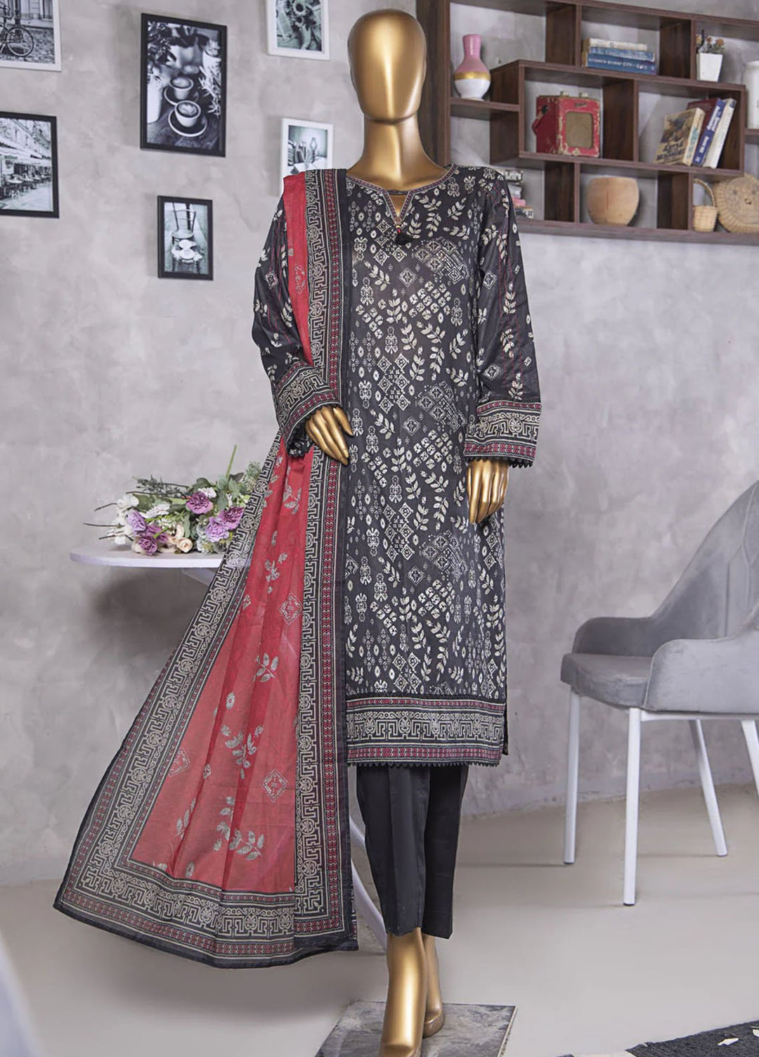 Platinuim Print by HZ Textiles Digital Printed Lawn Suits Unstitched 3 Piece HZ25PDP PPC-410 - Summer Collection