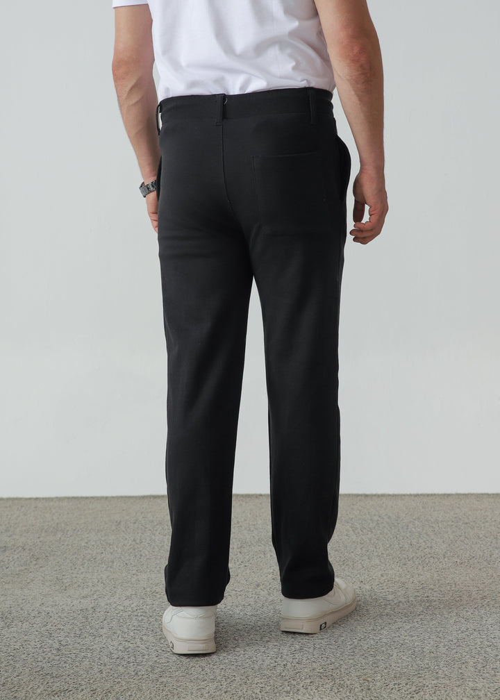 Zenetti Mens RTW Solids Cotton Trouser Suit Black WZ-005 - Casual Collection