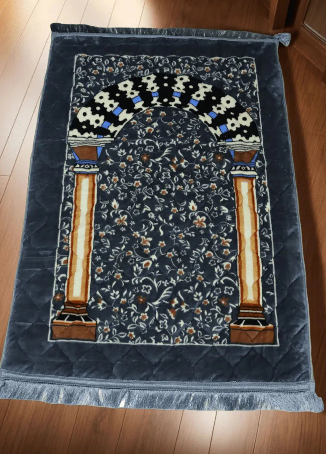 Plush Mink Mughal Plus Cloudy Prayer Mat-Granite