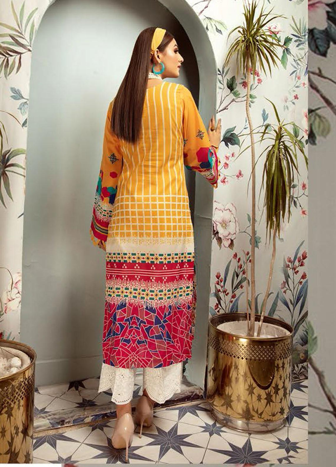 Plush By Riaz Arts Embroidered Lawn  Unstitched Kurties RA21P 25 - Premium Collection