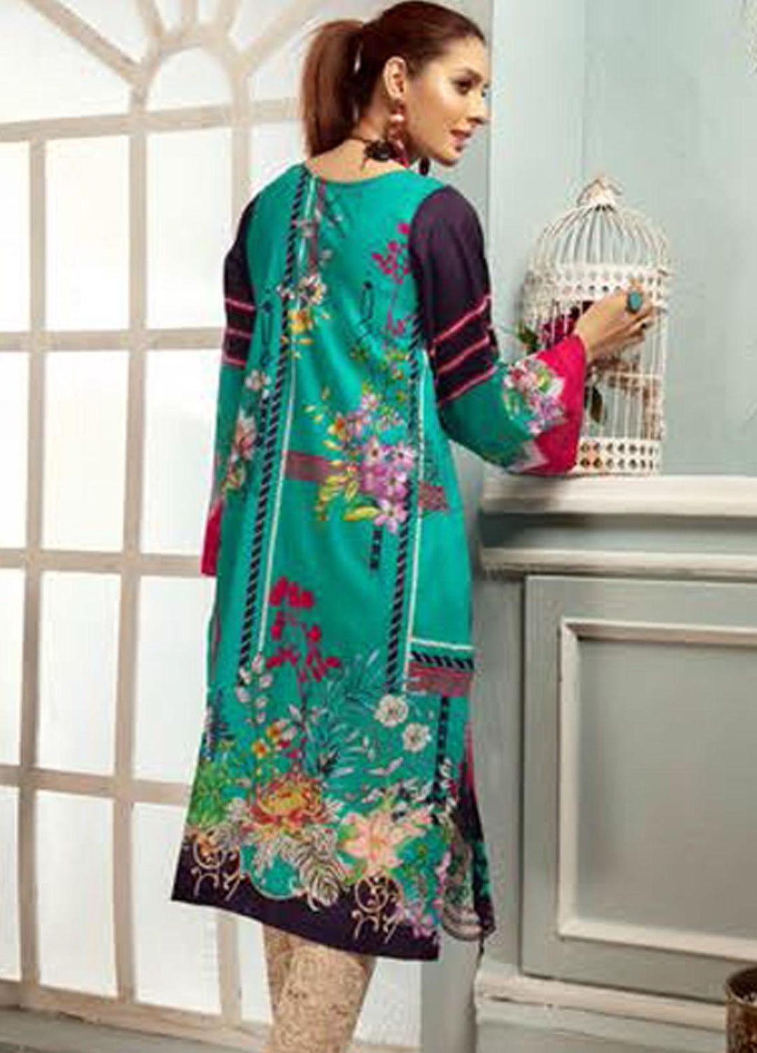 Plush By Riaz Arts Embroidered Lawn  Unstitched Kurties RA21P 26 - Premium Collection