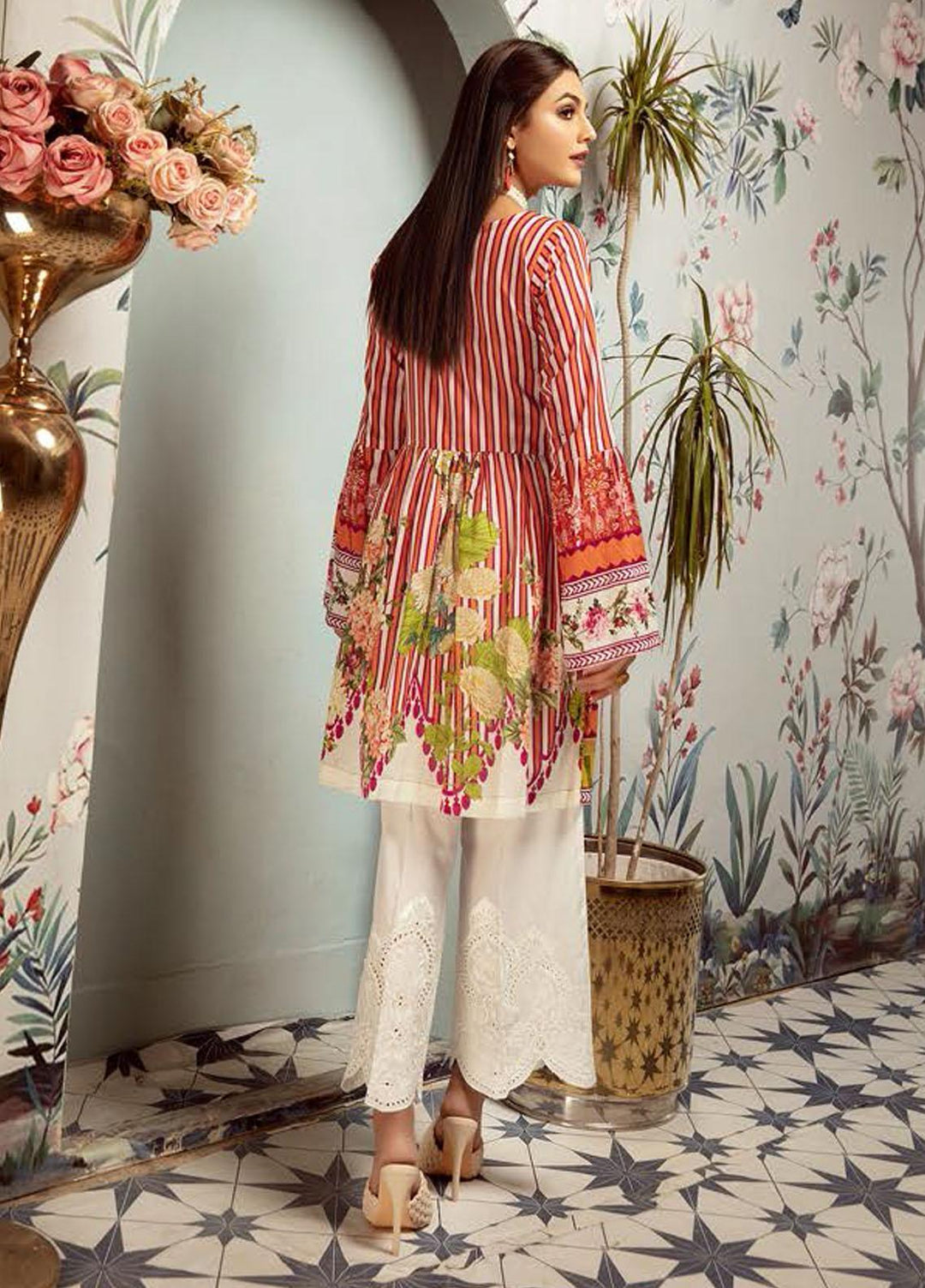 Plush By Riaz Arts Embroidered Lawn  Unstitched Kurties RA21P 27 - Premium Collection