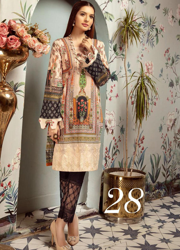 Plush By Riaz Arts Embroidered Lawn  Unstitched Kurties RA21P 28 - Premium Collection