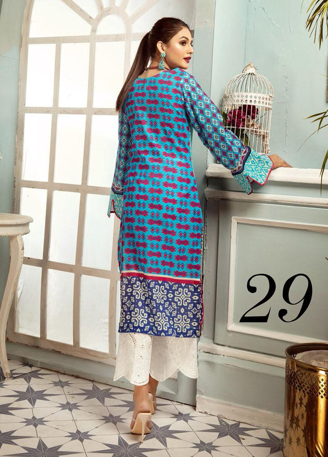 Plush By Riaz Arts Embroidered Lawn  Unstitched Kurties RA21P 29 - Premium Collection