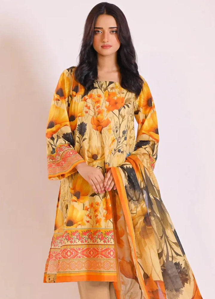 Popular Style Printed Lawn Suits Unstitched 3 Piece PS24L SM11624 - Summer Collection