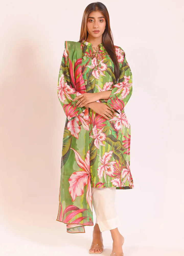 Popular Style Printed Lawn Suits Unstitched 3 Piece PS24L SM11724 - Summer Collection