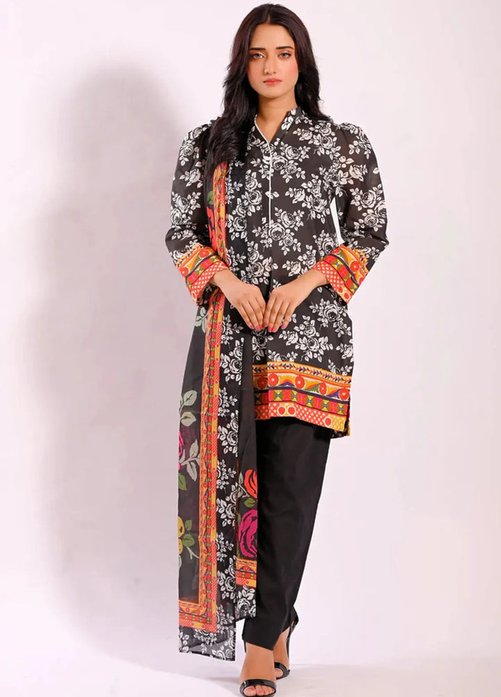 Popular Style Printed Lawn Suits Unstitched 3 Piece PS24L SM11824 - Summer Collection