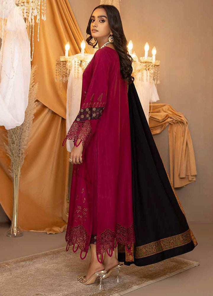 Posheema By Charizma Embroidered Leather Peach Suits Unstitched 3 Piece CRZ22PS PS 01 - Winter Collection