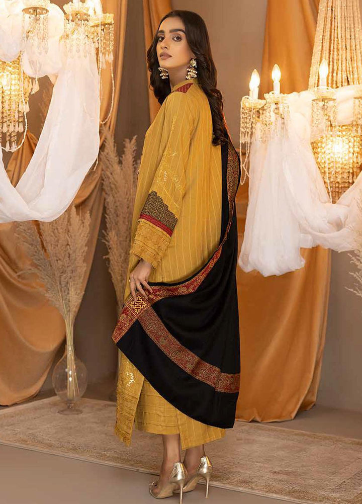 Posheema By Charizma Embroidered Leather Peach Suits Unstitched 3 Piece CRZ22PS PS 02 - Winter Collection