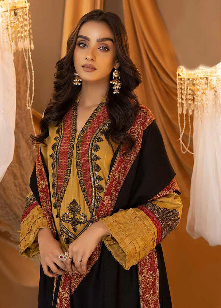 Posheema By Charizma Embroidered Leather Peach Suits Unstitched 3 Piece CRZ22PS PS 02 - Winter Collection