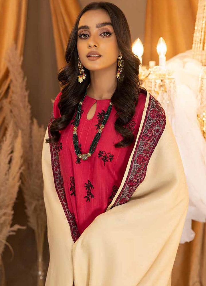 Posheema By Charizma Embroidered Leather Peach Suits Unstitched 3 Piece CRZ22PS PS 07 - Winter Collection