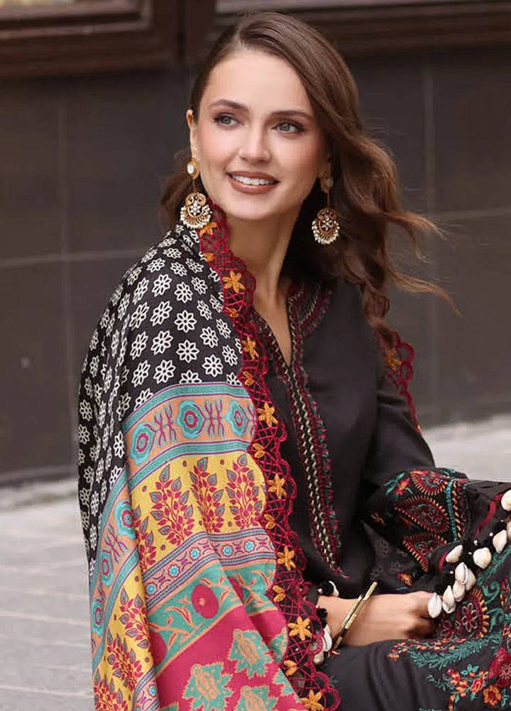 Poshima by Charizma Embroidered Leather Peach Suit Unstitched 3 Piece PS4-03 - Winter Collection