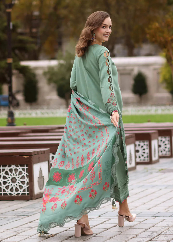 Poshima by Charizma Embroidered Leather Peach Suit Unstitched 3 Piece PS4-06 - Winter Collection