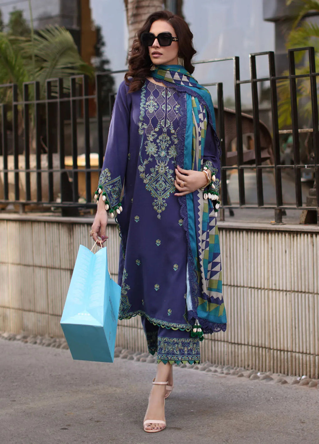 Poshima by Charizma Embroidered Leather Peach Suits Unstitched 3 Piece CRZ24PS PS4-09 - Winter Collection