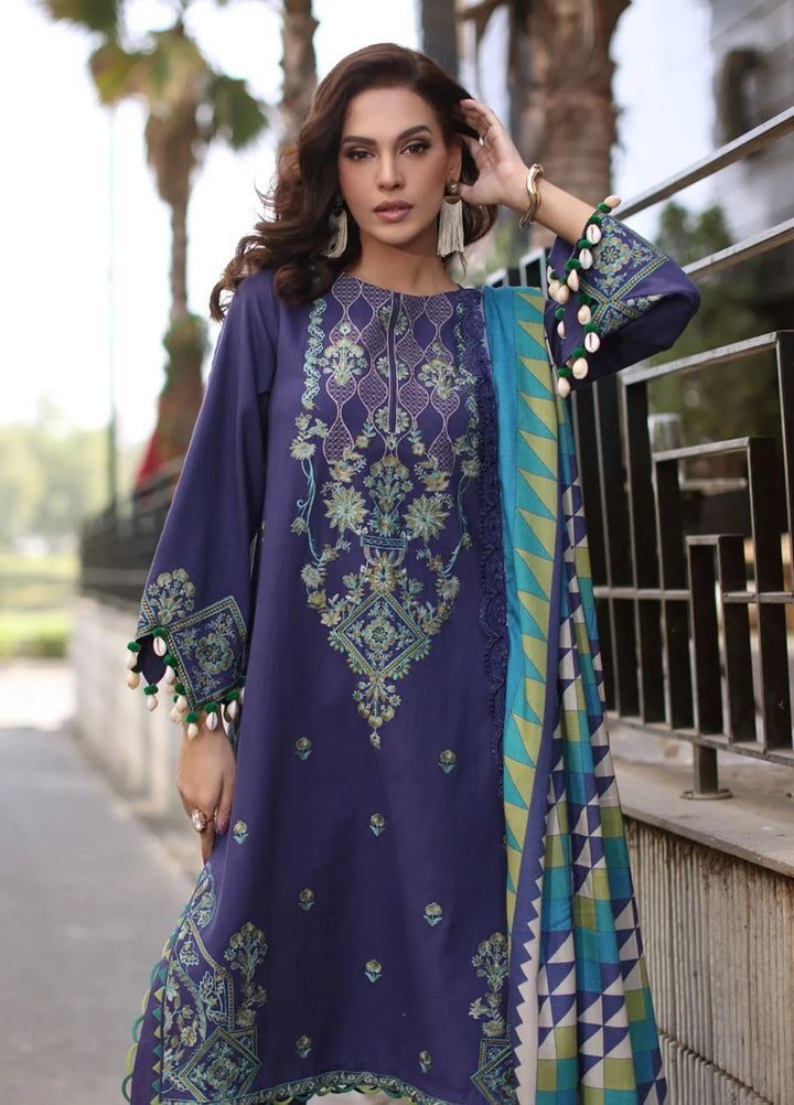 Poshima by Charizma Embroidered Leather Peach Suits Unstitched 3 Piece CRZ24PS PS4-09 - Winter Collection