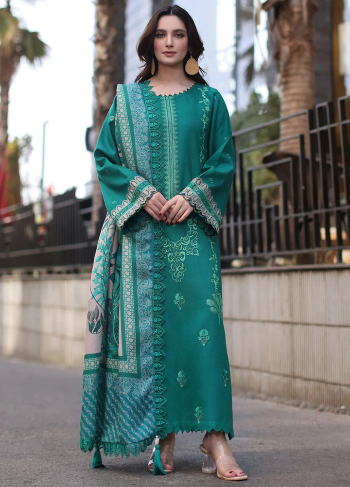 Poshima by Charizma Embroidered Leather Peach Suits Unstitched 3 Piece CRZ24PS PS4-11 - Winter Collection