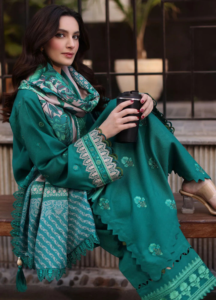 Poshima by Charizma Embroidered Leather Peach Suits Unstitched 3 Piece CRZ24PS PS4-11 - Winter Collection