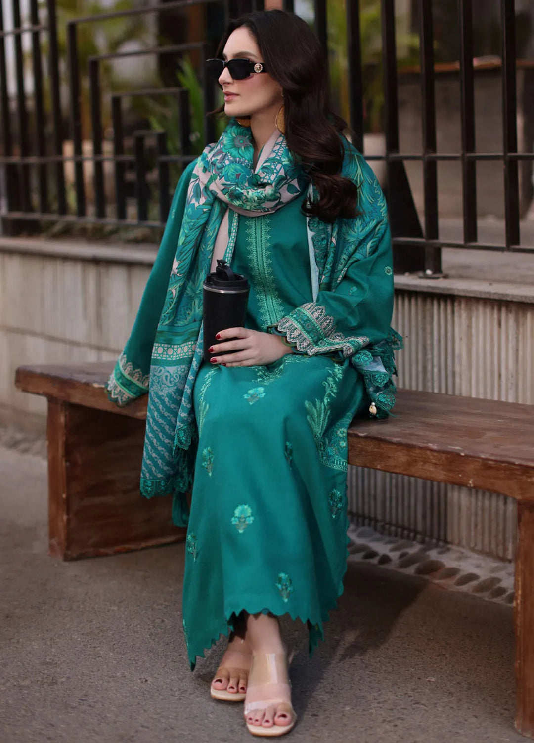 Poshima by Charizma Embroidered Leather Peach Suits Unstitched 3 Piece CRZ24PS PS4-11 - Winter Collection