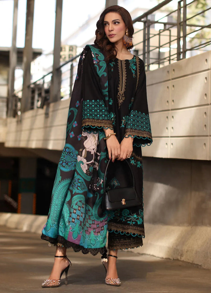 Poshima by Charizma Embroidered Leather Peach Suits Unstitched 3 Piece CRZ24PS PS4-12 - Winter Collection