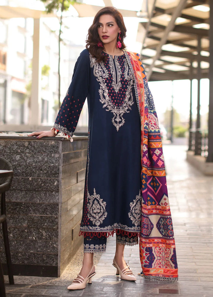 Poshima by Charizma Embroidered Leather Peach Suits Unstitched 3 Piece CRZ24PS PS4-14 - Winter Collection