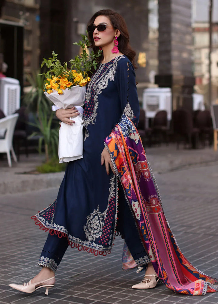 Poshima by Charizma Embroidered Leather Peach Suits Unstitched 3 Piece CRZ24PS PS4-14 - Winter Collection