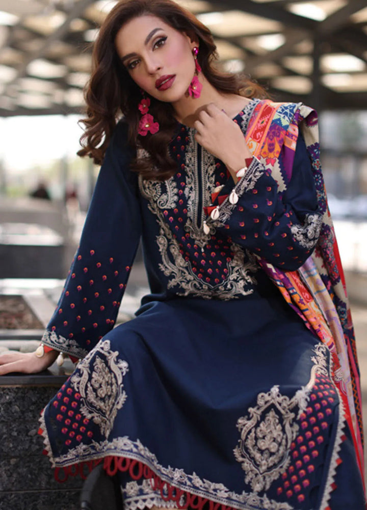 Poshima by Charizma Embroidered Leather Peach Suits Unstitched 3 Piece CRZ24PS PS4-14 - Winter Collection