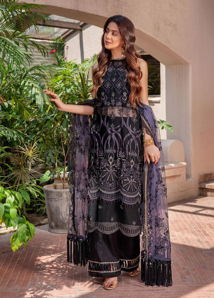 Preesha By Humdum Embroidered Chiffon Suits Unstitched 3 Piece HD22P 01 - Luxury Collection