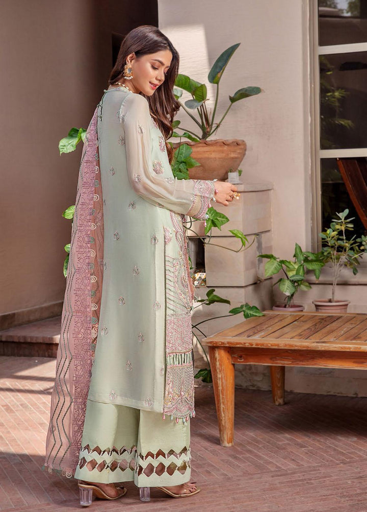 Preesha By Humdum Embroidered Chiffon Suits Unstitched 3 Piece HD22P 02 - Luxury Collection