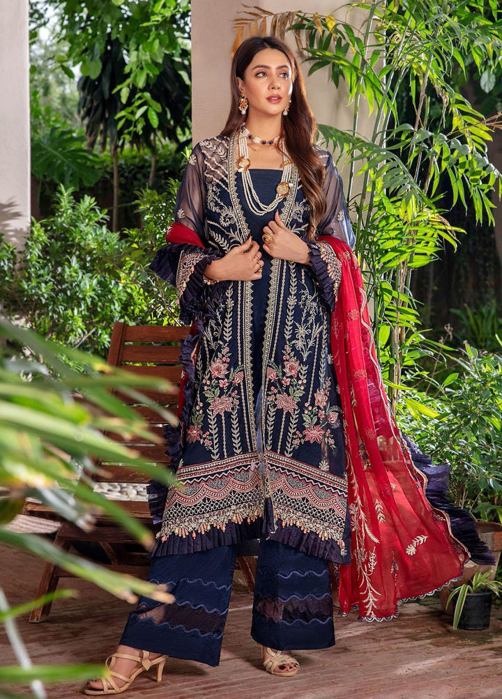 Preesha By Humdum Embroidered Organza Suits Unstitched 3 Piece HD22P 06 - Luxury Collection