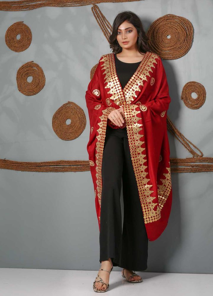 Sanaulla Exclusive Range Embroidered Pashmina  Shawl SU21PS 323966 - Pashmina Shawls