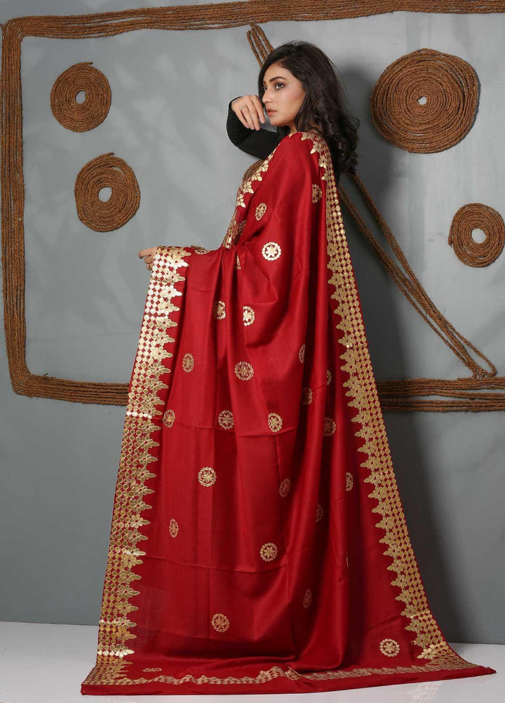 Sanaulla Exclusive Range Embroidered Pashmina  Shawl SU21PS 323966 - Pashmina Shawls