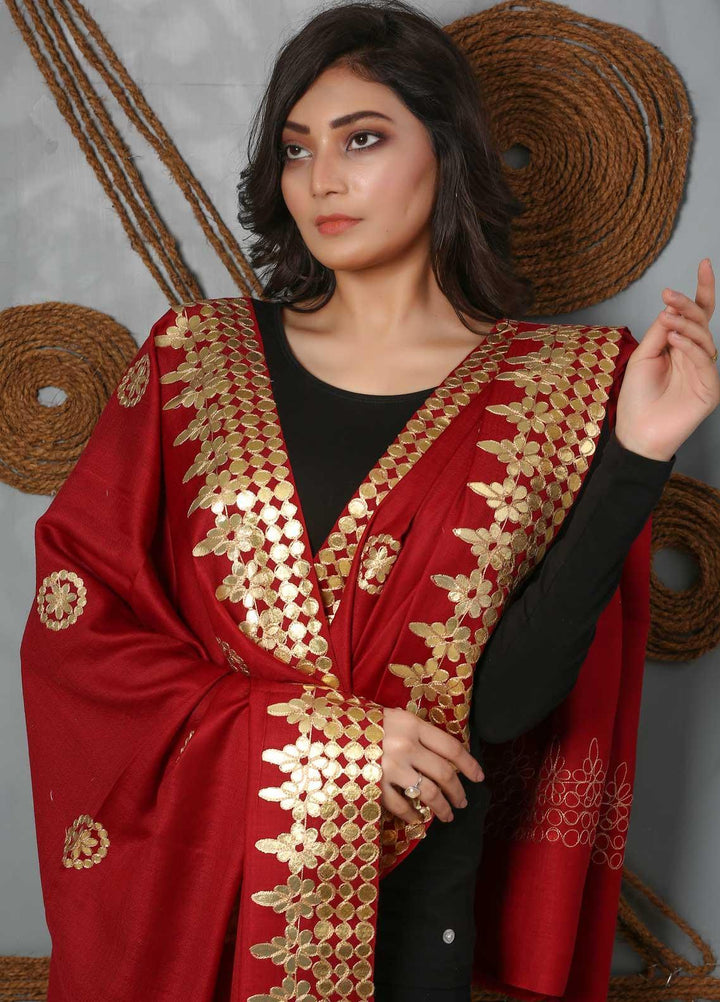 Sanaulla Exclusive Range Embroidered Pashmina  Shawl SU21PS 323966 - Pashmina Shawls