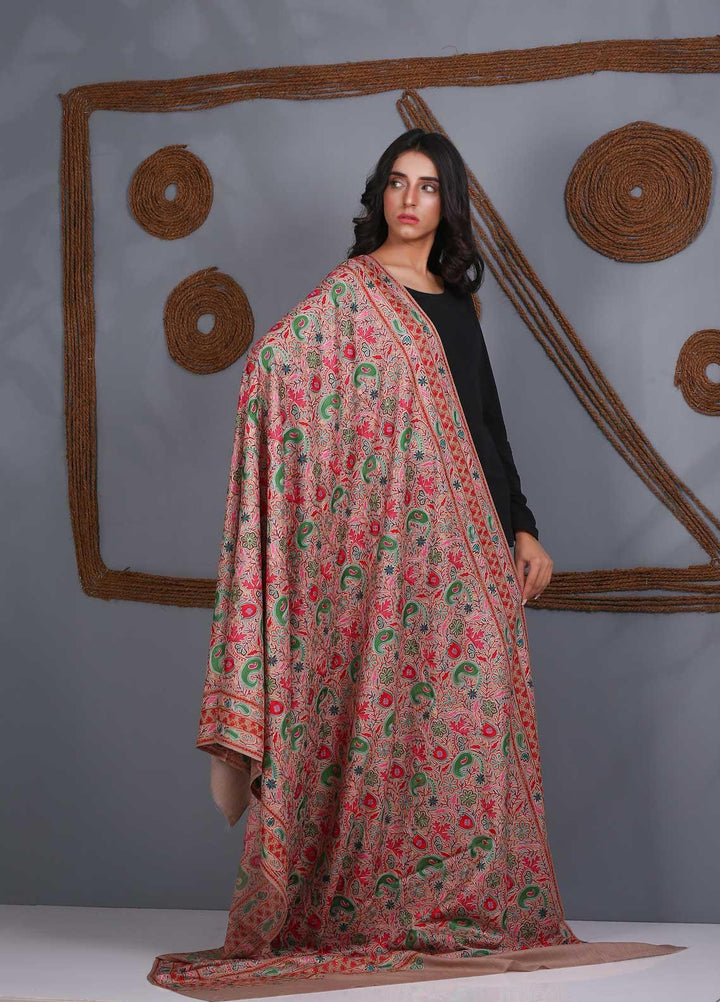 Sanaulla Exclusive Range Embroidered Pashmina  Shawl SU21PS 324056 - Pashmina Shawls