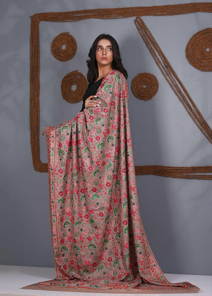 Sanaulla Exclusive Range Embroidered Pashmina  Shawl SU21PS 324056 - Pashmina Shawls